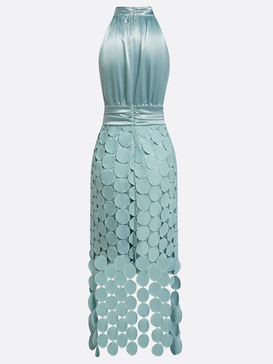 Robe Isaure — vue latérale détaillant la ceinture et l'ajustement de la taille
