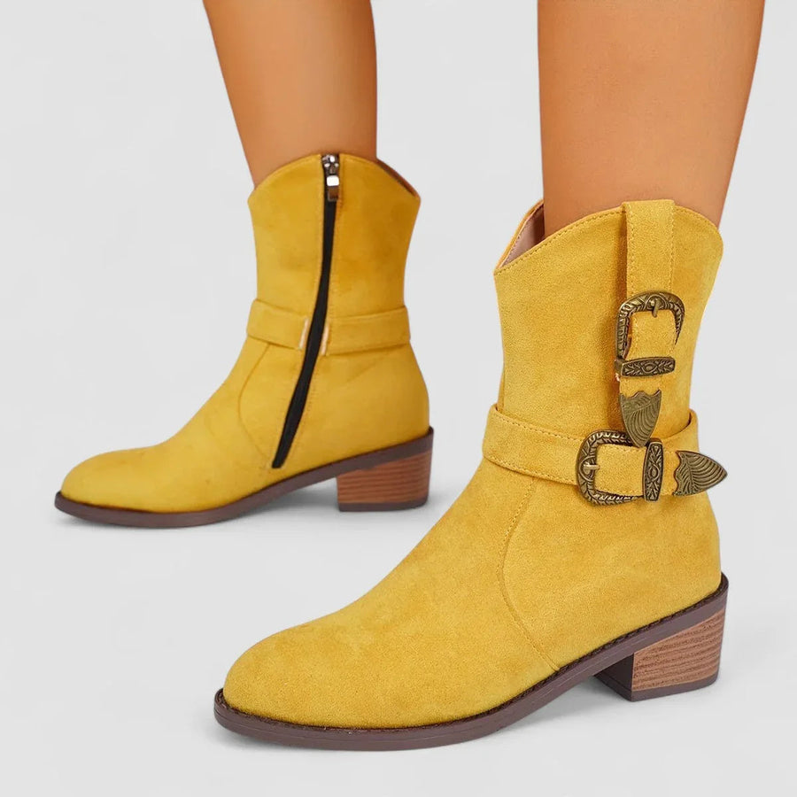 Botins Western de Tacão de Bloco