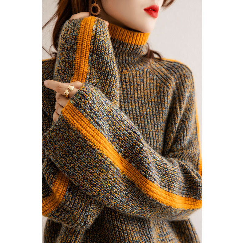 Pull Col Roulé Coupe Raffinée