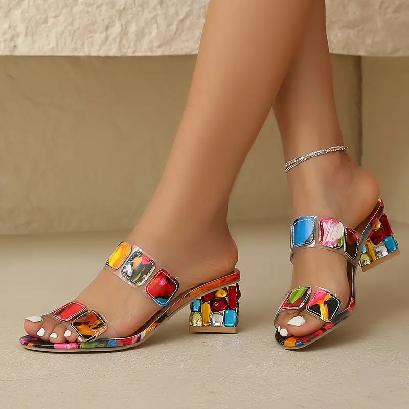 Sally® | Sandales orthopédiques colorées à talons