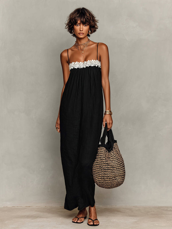 Amélie | Robe Longue Fluide à Motifs Floraux