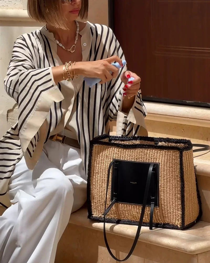 Chemise décontractée à rayures