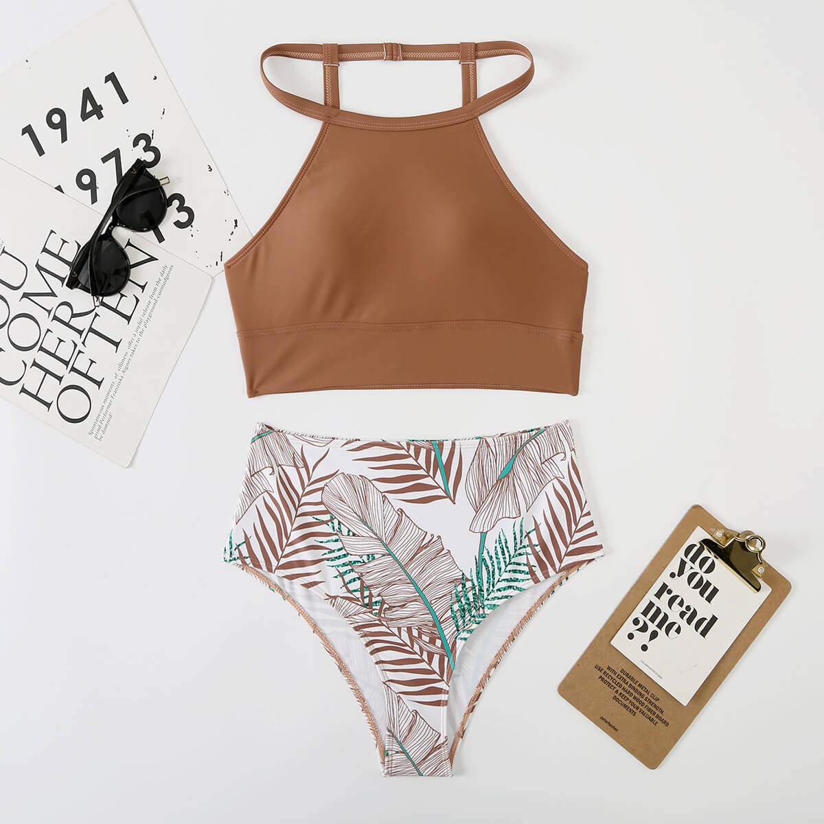 Justina® | Haut de bikini à fermeture haute avec cordon de serrage