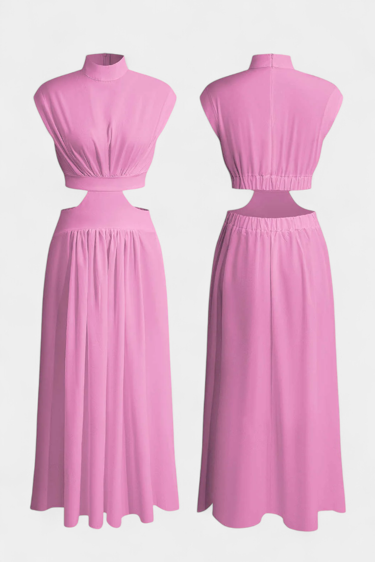 Jocelyn Ensemble long minimaliste avec encolure haute et ouverture latérale