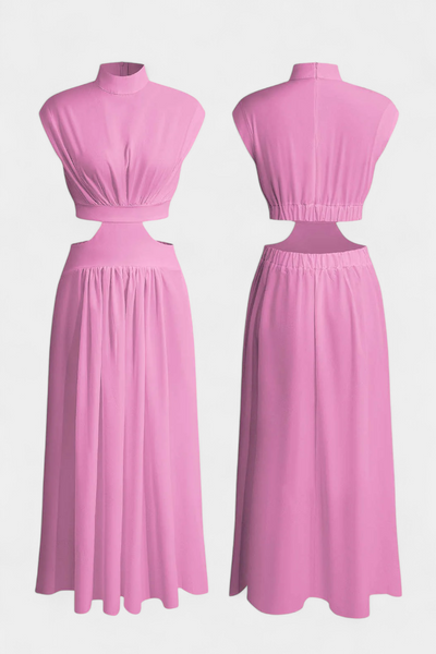 Jocelyn Ensemble long minimaliste avec encolure haute et ouverture latérale