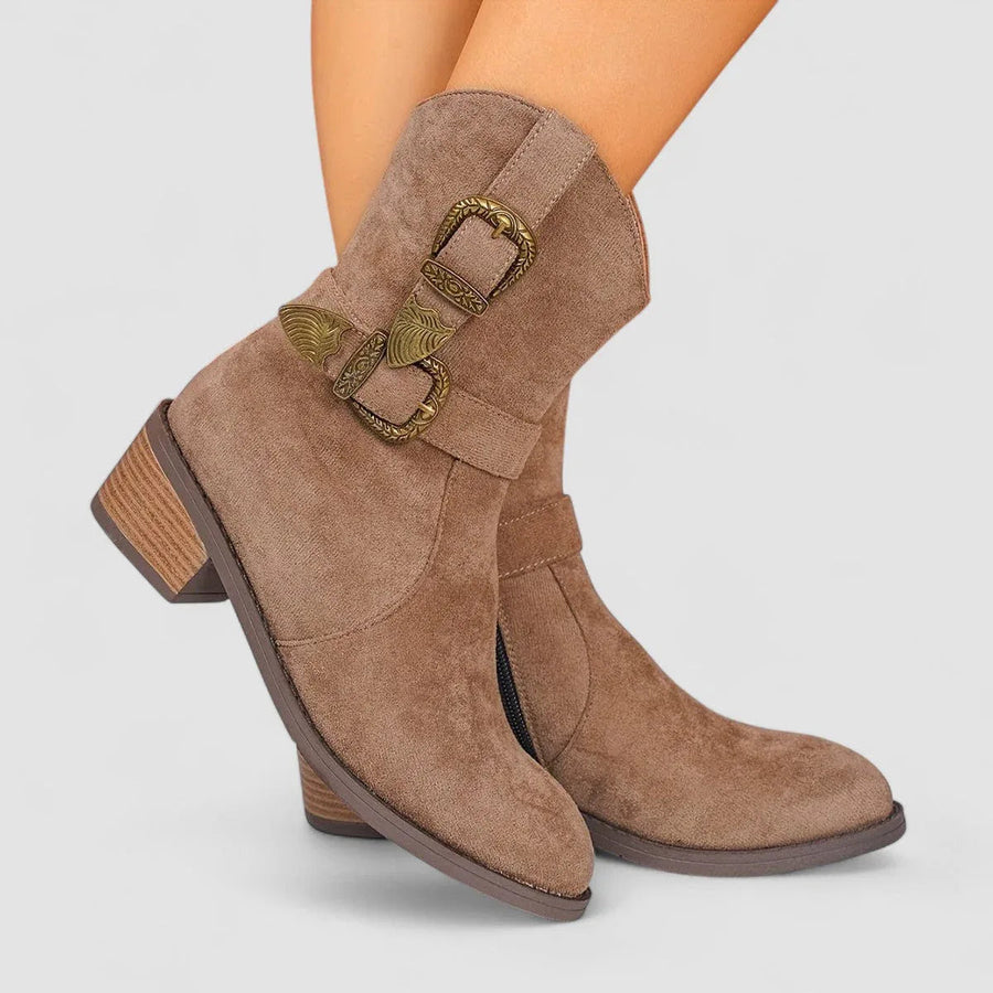 Botins Western de Tacão de Bloco