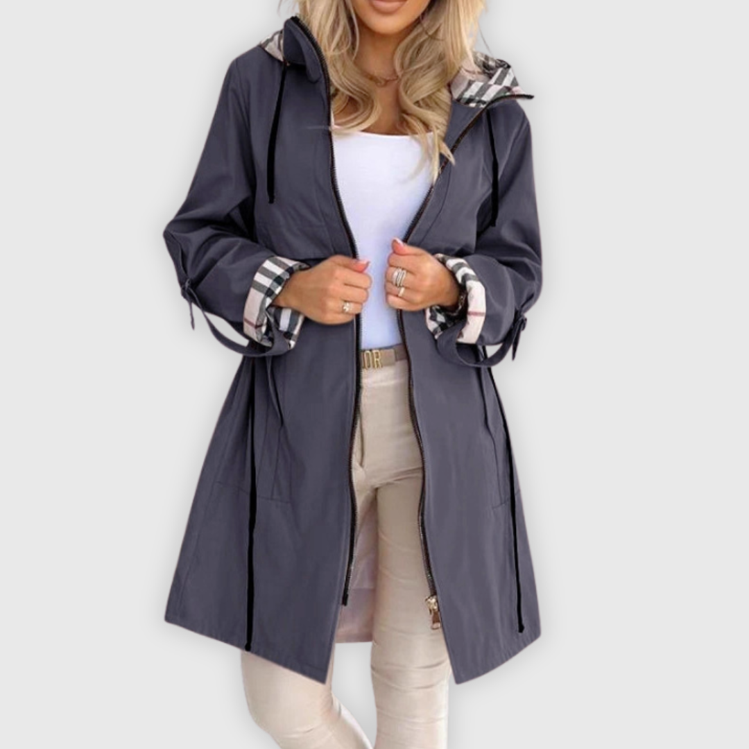 Natalia | Manteau zippé imperméable et coupe-vent