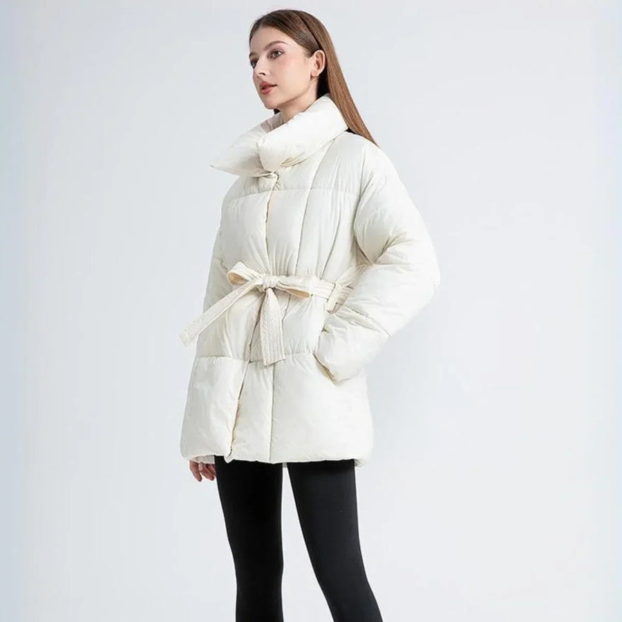 Manteau Long Mi-Cuisse Ceinturé
