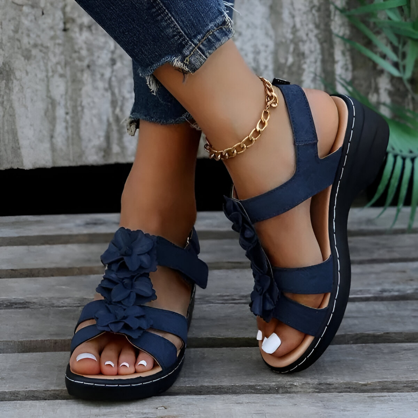 Penelope® | Sandales avec talon compensé, charme rétro et soutien orthopédique