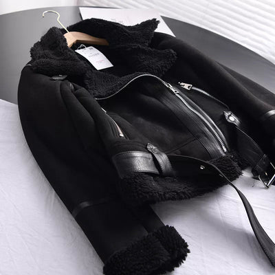 Manteau d'hiver en daim Olivia - Chaud et élégant