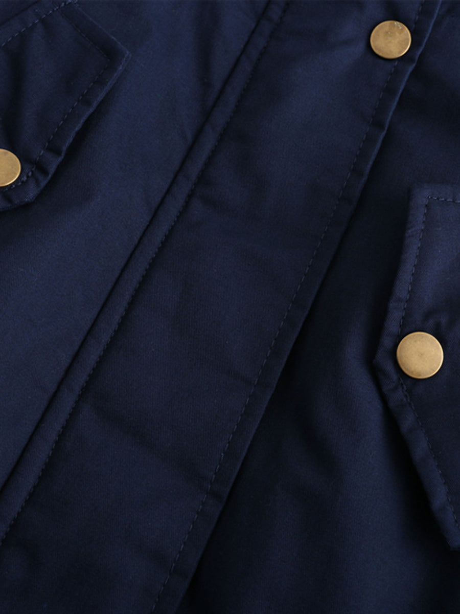 Parka Longue à Capuche et Fermeture Zippée