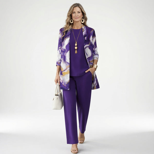 Ensemble Tricouleur Élégant | Trio de Pièces Intemporelle