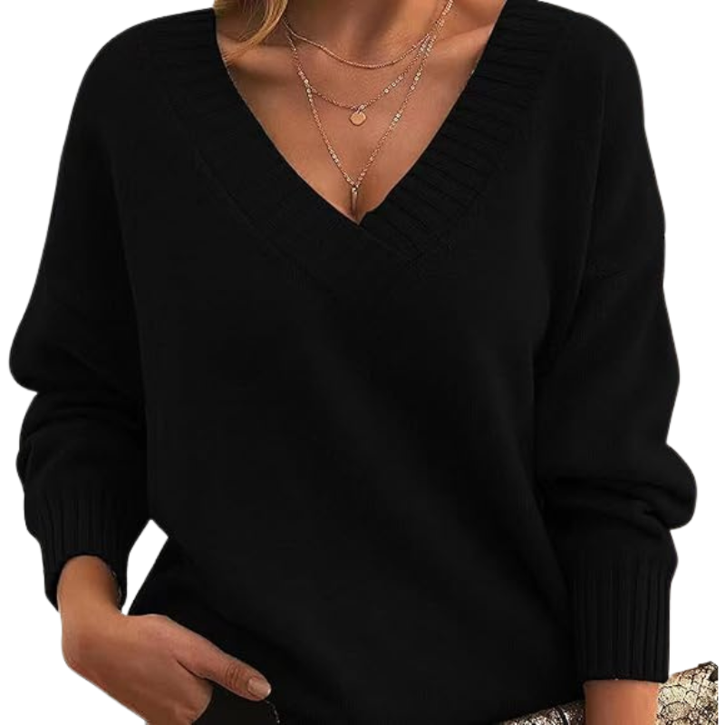 Pull Col V Léger Coupe Décontractée
