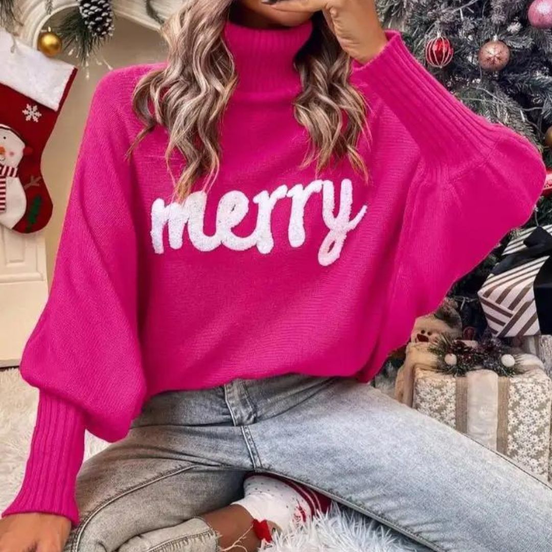 Cindy | Col roulé festif et chaud pour femmes pour Noël