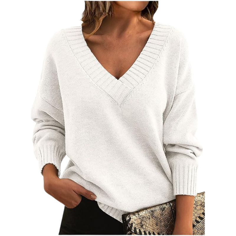 Pull Col V Léger Coupe Décontractée