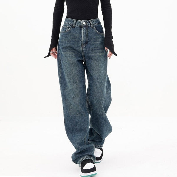 Jeans décontractés coupe droite pour femmes