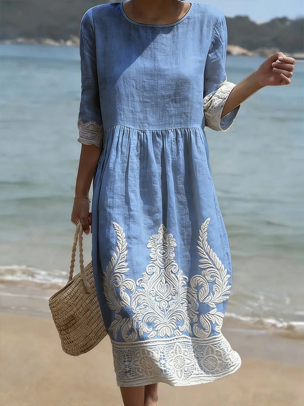 Robe Tiffany Motifs Floraux - Coupe Ample Estivale