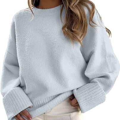 Pull Oversize Col Rond — vue de face en buste