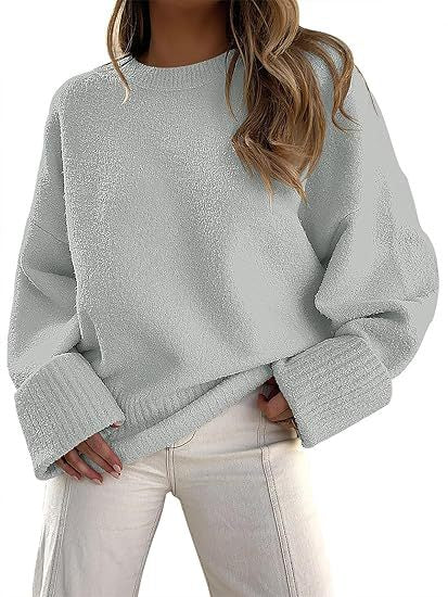 Pull Oversize Col Rond — détail du col rond ouvert