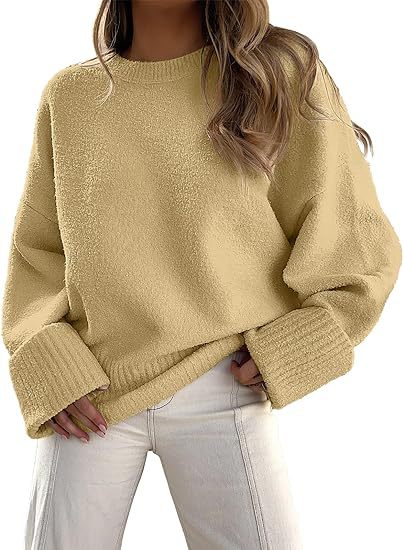 Pull Oversize Col Rond — tombé fluide sur silhouette