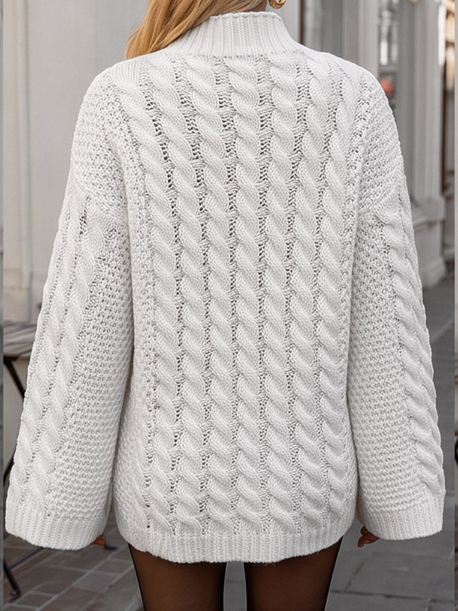 Sweat col haut oversize — profil droit
