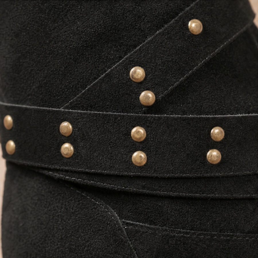 Bottines Élastiquées à Détails Cloutés