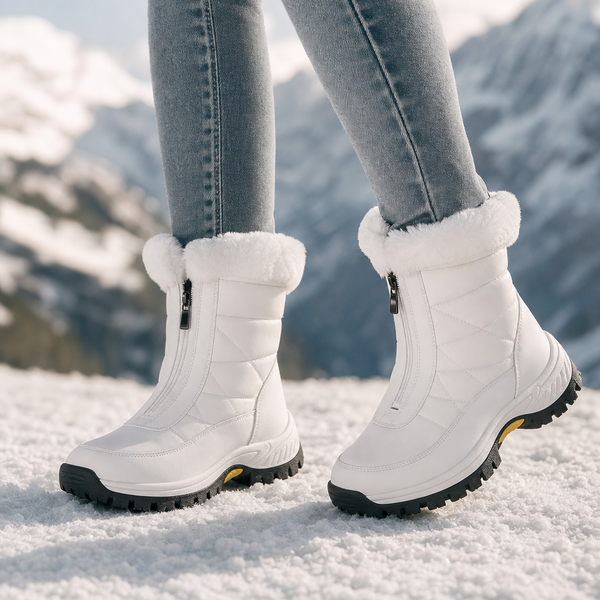 Bottes à Fermeture Éclair et Col Douillet