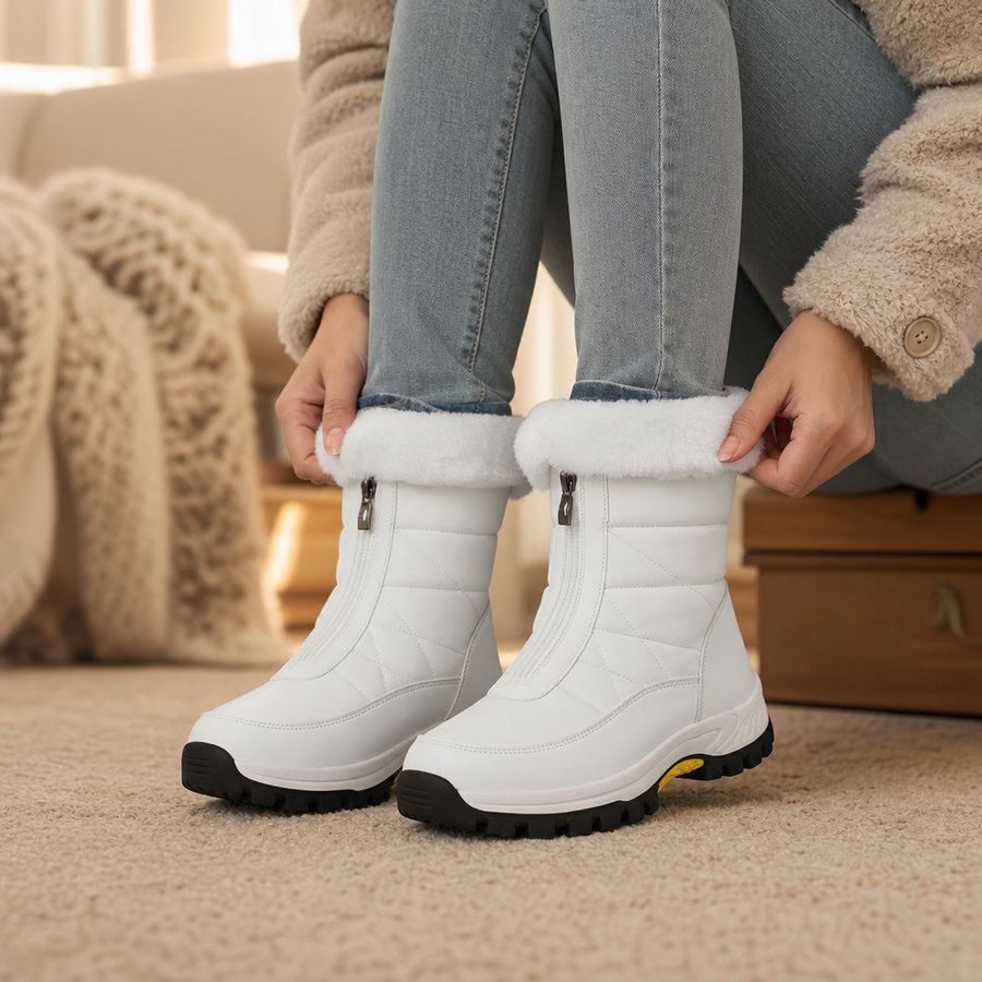 Bottes à Fermeture Éclair et Col Douillet