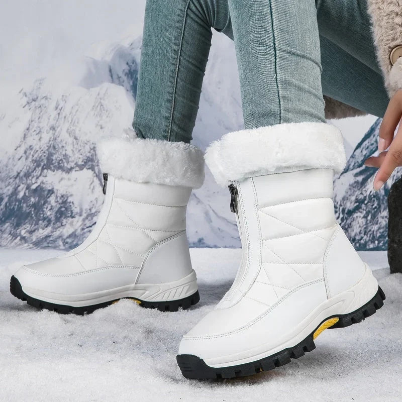 Bottes à Fermeture Éclair et Col Douillet