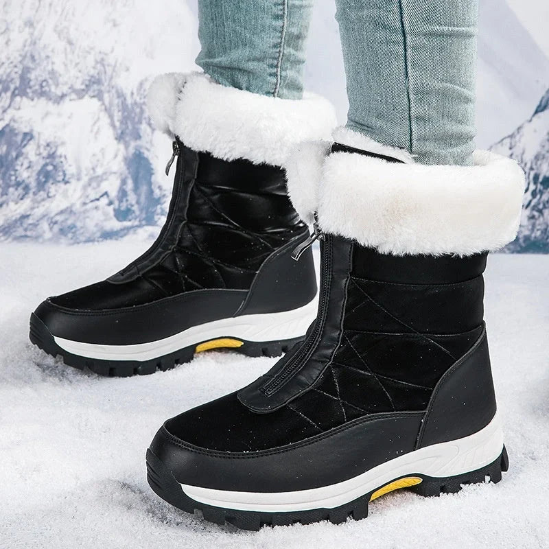 Bottes à Fermeture Éclair et Col Douillet
