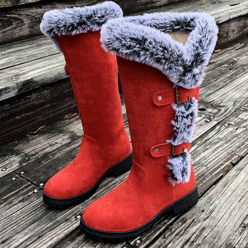 Botas Altas com Fivelas e C cano ajustado