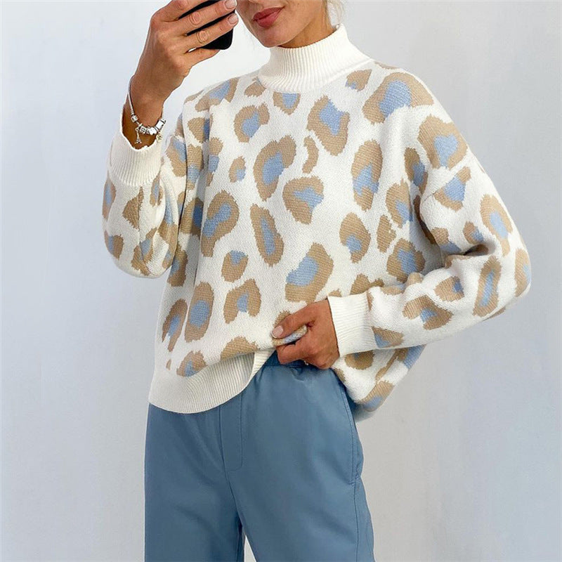 Sweat col montant — vue de profil, longueur hanche