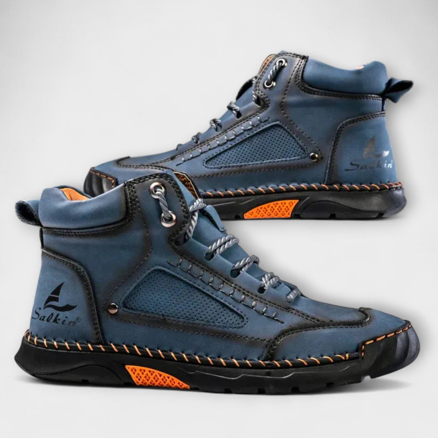 Bottines Montantes à Lacets et Semelle Grip