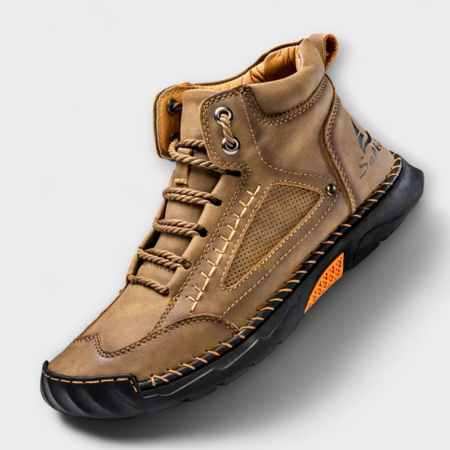 Bottines Montantes à Lacets et Semelle Grip