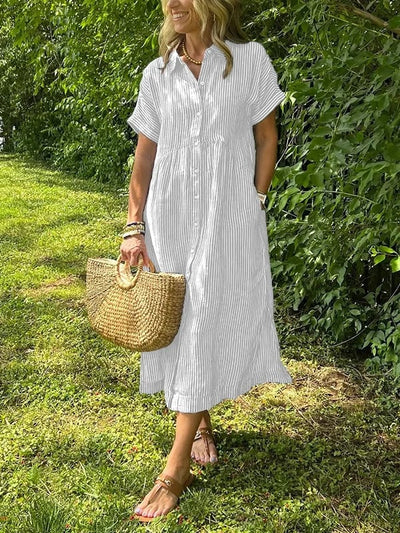 Arabella™ | Robe chemise à rayures