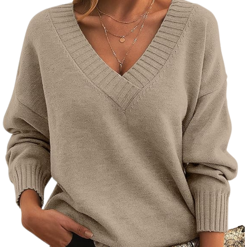 Pull Col V Léger Coupe Décontractée