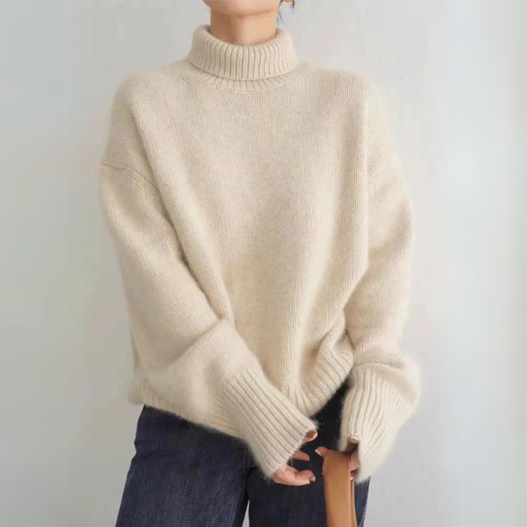 Agnes™ – Pull à col roulé confortable, tricoté et doux