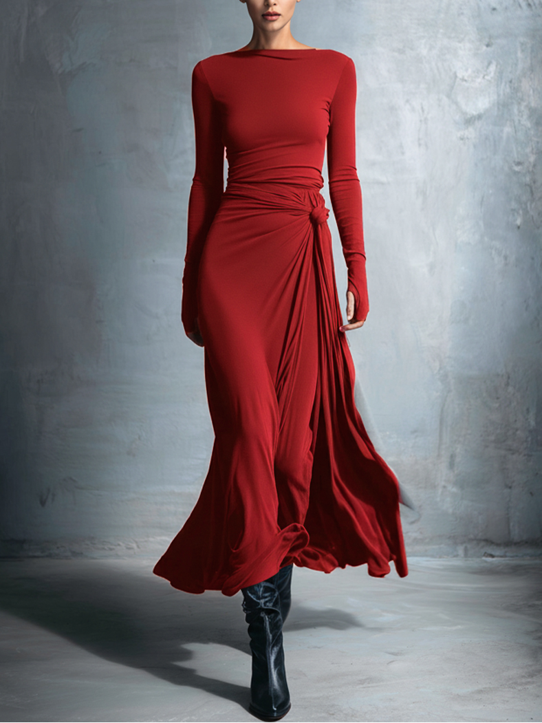 Robe Alba — vue latérale silhouette complète