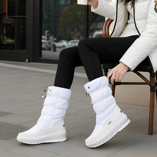 Bottes Mi-Mollet à Fermeture Éclair et Semelle Crantée