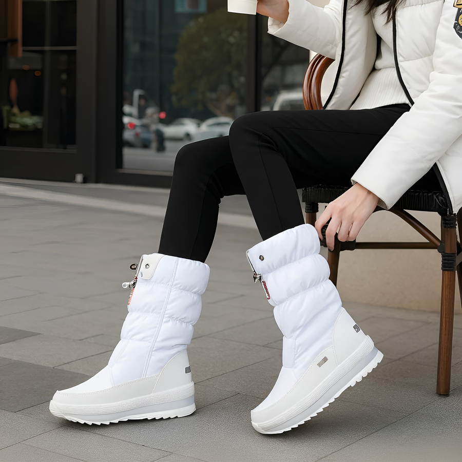 Bottes Mi-Mollet à Fermeture Éclair et Semelle Crantée