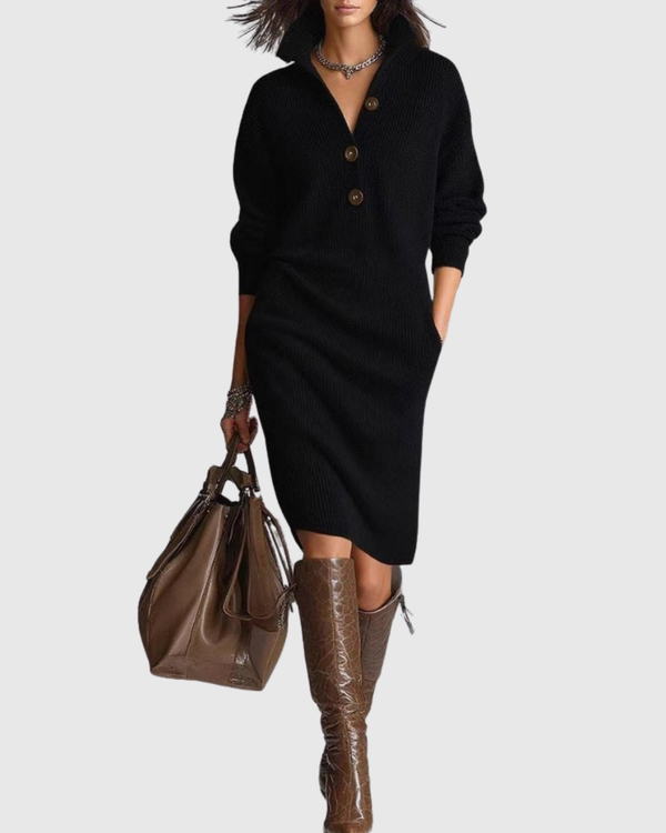 ARIANELL | ROBE MI-LONGUE EN MAILLE DE LAINE D'HIVER