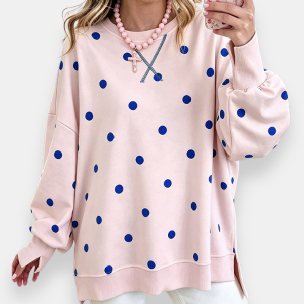 Sudadera Oversize de Lunares - Corte Amplio y Casual