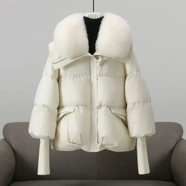 CHRISTINA™ | Manteau d'hiver avec col en fourrure de luxe
