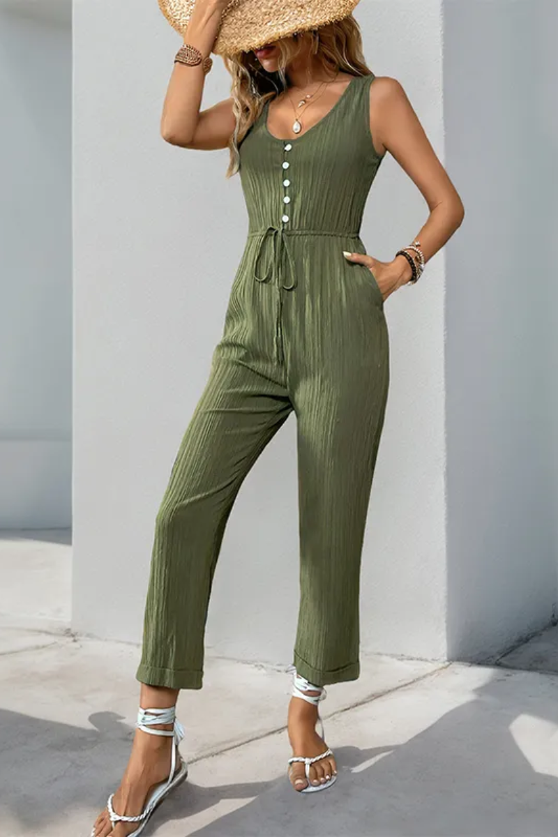 Talia | Combinaison sans manches à col en V pour femme