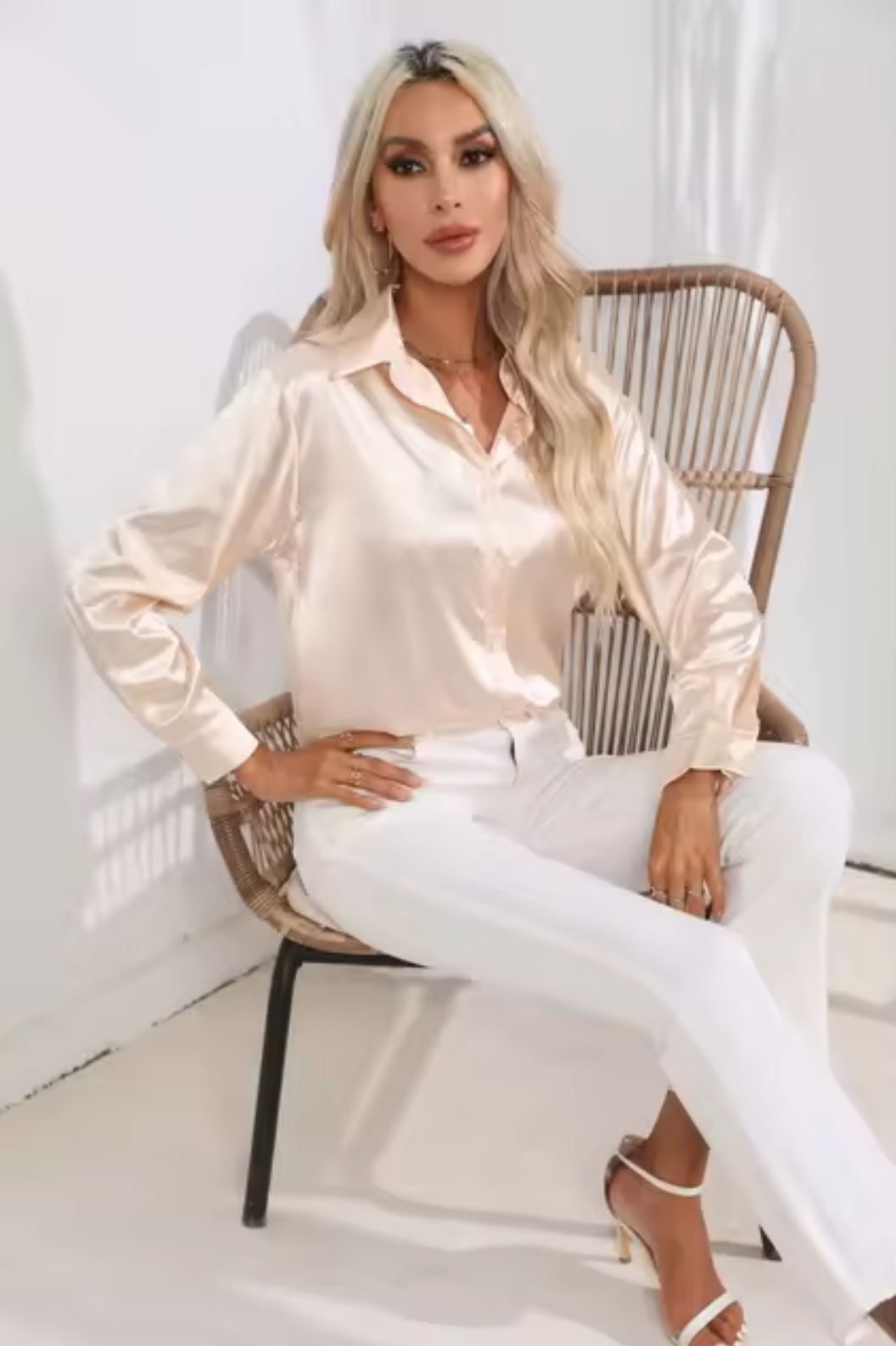 Eline | Chemisier à manches longues de luxe