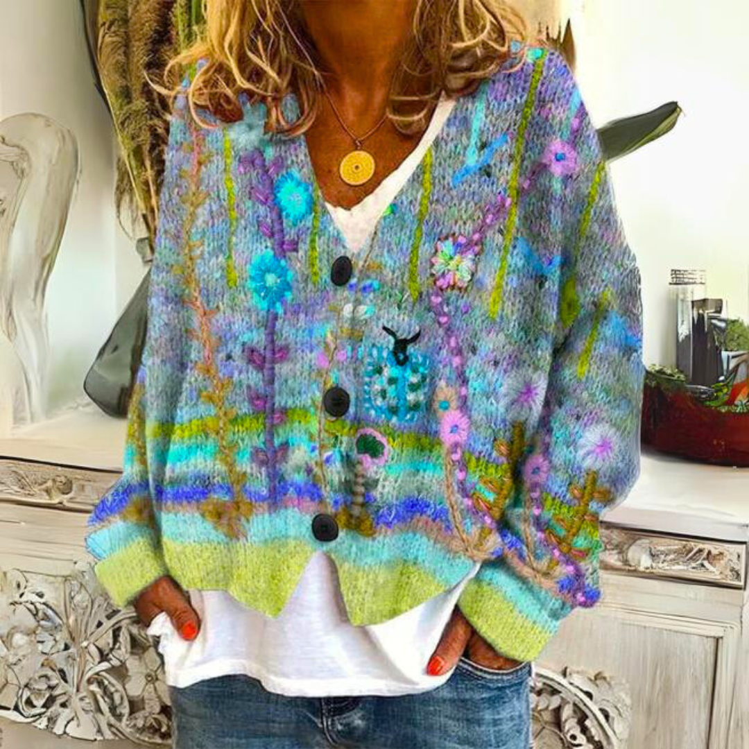 Josiane | Pull tricoté doux et coloré