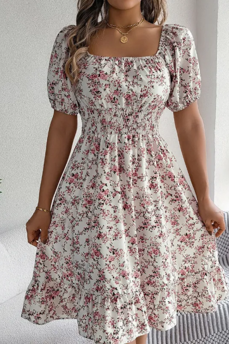 Lila | Robe à volants fleurie pour femme