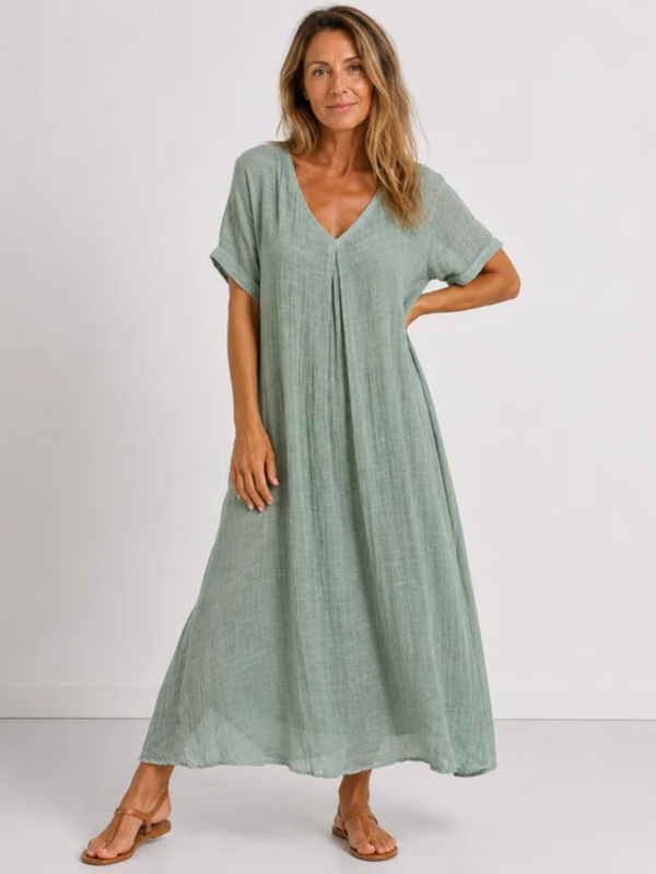 Viola | Robe Longue Fluide Encolure V