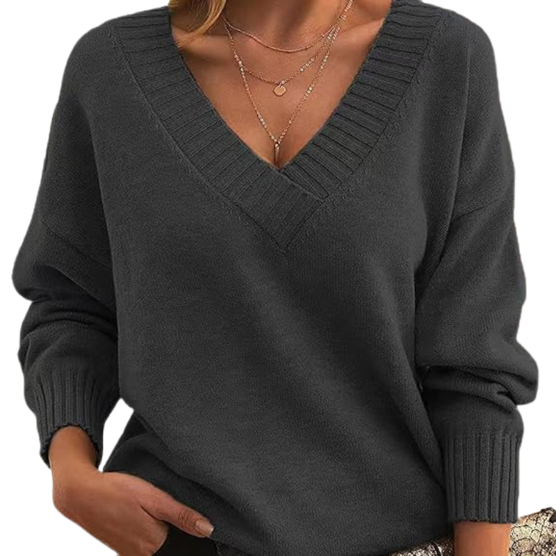Pull Col V Léger Coupe Décontractée