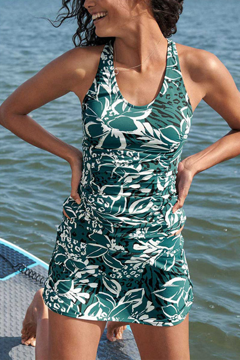 Ensemble tankini Alexis vert — vue de face